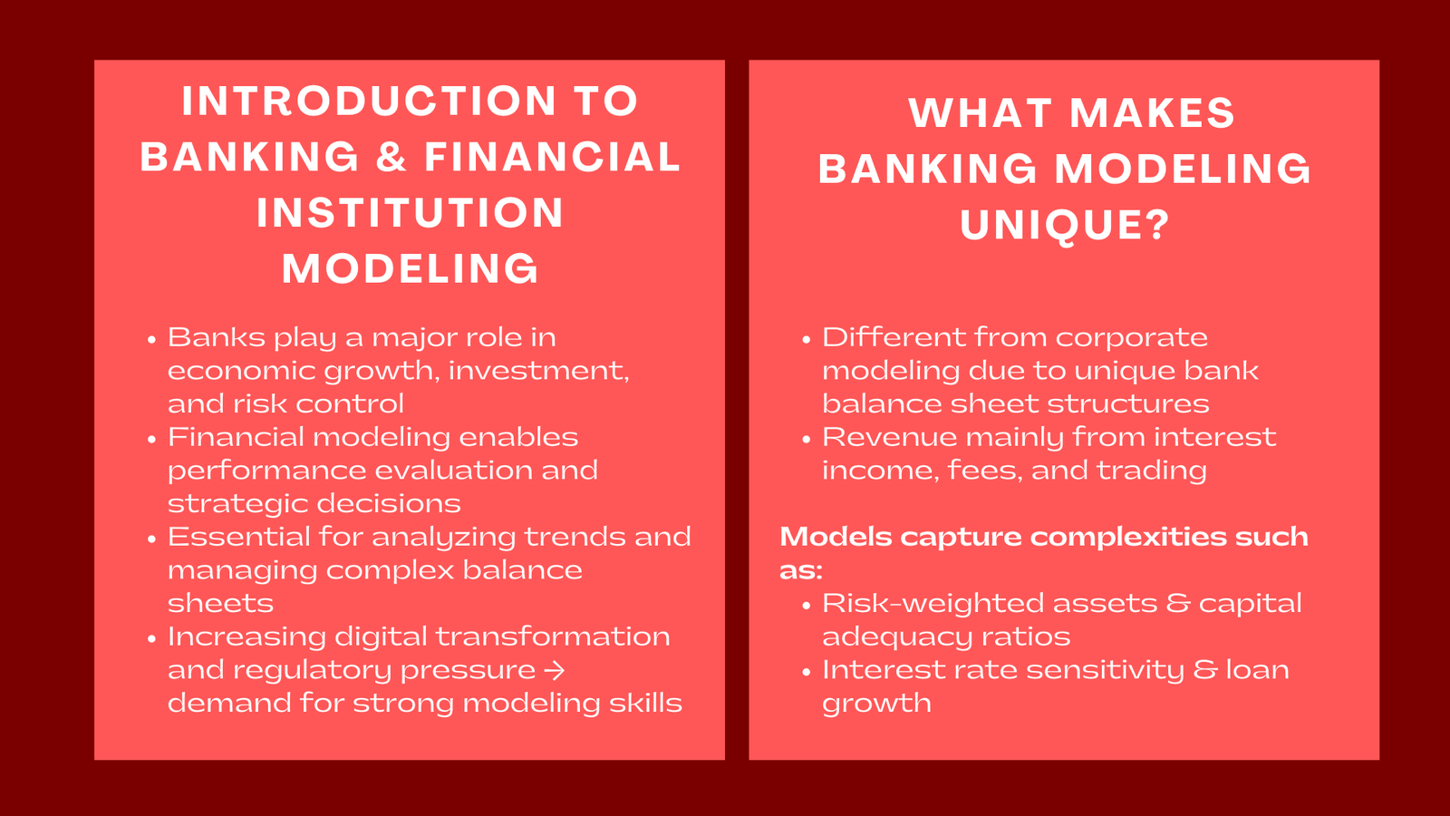 Banking and Financial Institution Modeling Key Skills for Career Growth