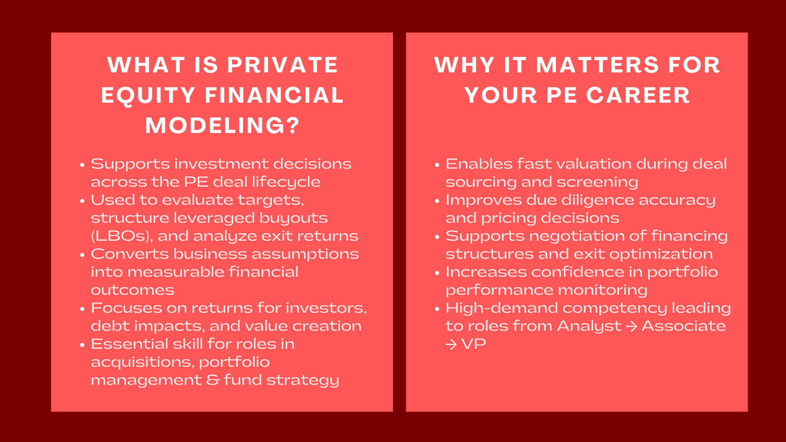 Private Equity Financial Modeling From Deal Sourcing to Career Advancement